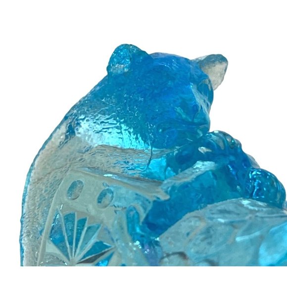 Fenton Cat Shoe Slipper Daisy and Button Aqua Blue Turquoise Vintage 1970's 5.5" - Picture 5 of 8